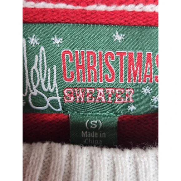 Ugly Christmas Sweater Brand Medium Santa Suit Size Small - Picture 3 of 6